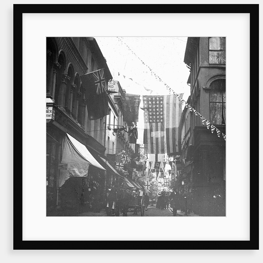 Flags Decorating Strand Street,  Douglas, Isle of Man, on Armistice Day 1918 by George Bellett Cowen